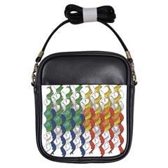 Rainbow Fish Girls Sling Bags