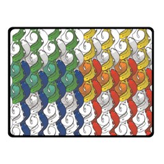 Rainbow Fish Fleece Blanket (small) by Mariart