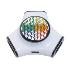 Rainbow Fish 3-port Usb Hub by Mariart