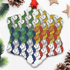 Rainbow Fish Ornament (snowflake)