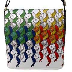 Rainbow Fish Flap Messenger Bag (s) by Mariart