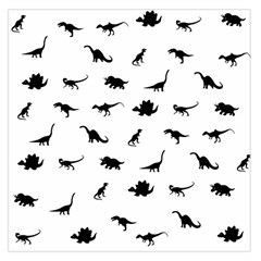 Dinosaurs Pattern Large Satin Scarf (square) by Valentinaart