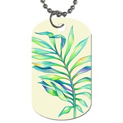 Leaves Palm Dog Tag (one Sided) by pushu