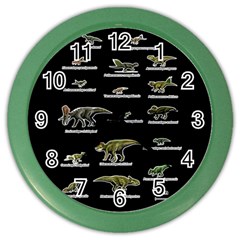 Dinosaurs Names Color Wall Clocks by Valentinaart