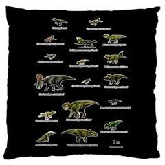 Dinosaurs Names Large Flano Cushion Case (two Sides) by Valentinaart