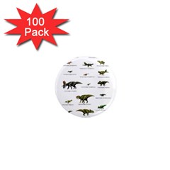 Dinosaurs Names 1  Mini Magnets (100 Pack)  by Valentinaart