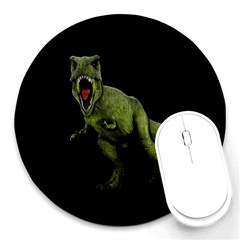 Dinosaurs T-rex Round Mousepads by Valentinaart