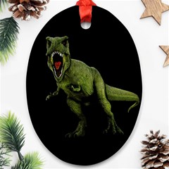 Dinosaurs T-rex Ornament (oval) by Valentinaart