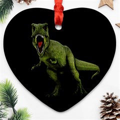 Dinosaurs T-rex Ornament (heart) by Valentinaart