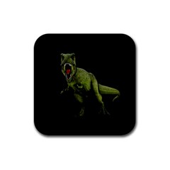 Dinosaurs T-rex Rubber Coaster (square)  by Valentinaart