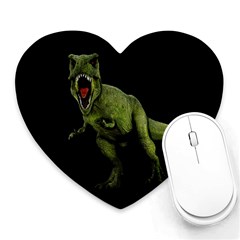 Dinosaurs T-rex Heart Mousepads by Valentinaart