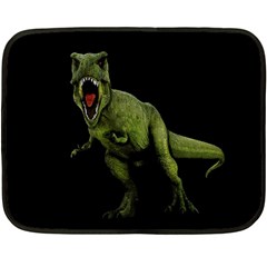 Dinosaurs T-rex Fleece Blanket (mini) by Valentinaart