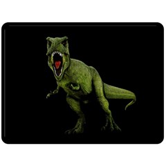 Dinosaurs T-rex Fleece Blanket (large)  by Valentinaart