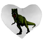 Dinosaurs T-Rex Large 19  Premium Heart Shape Cushions Front