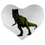 Dinosaurs T-Rex Large 19  Premium Heart Shape Cushions Back