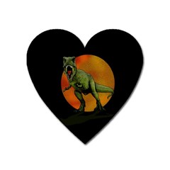 Dinosaurs T-rex Heart Magnet by Valentinaart