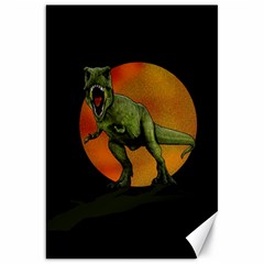 Dinosaurs T-rex Canvas 20  X 30   by Valentinaart