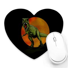 Dinosaurs T-rex Heart Mousepads by Valentinaart