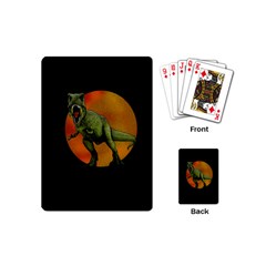 Dinosaurs T-rex Playing Cards (mini)  by Valentinaart