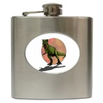 Dinosaurs T-Rex Hip Flask (6 oz) Front