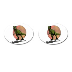 Dinosaurs T-rex Cufflinks (oval) by Valentinaart