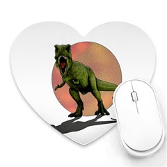 Dinosaurs T-rex Heart Mousepads by Valentinaart