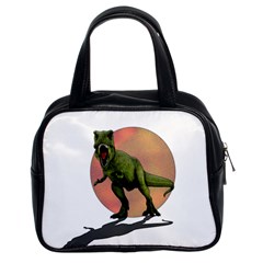 Dinosaurs T-rex Classic Handbags (2 Sides) by Valentinaart