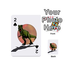 Dinosaurs T-rex Playing Cards 54 (mini)  by Valentinaart