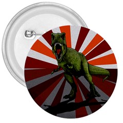 Dinosaurs T-rex 3  Buttons by Valentinaart