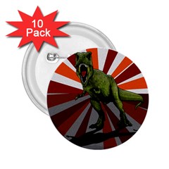 Dinosaurs T-rex 2 25  Buttons (10 Pack)  by Valentinaart