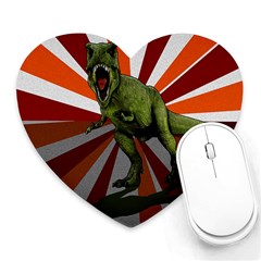 Dinosaurs T-rex Heart Mousepads by Valentinaart