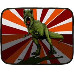 Dinosaurs T-rex Fleece Blanket (mini) by Valentinaart