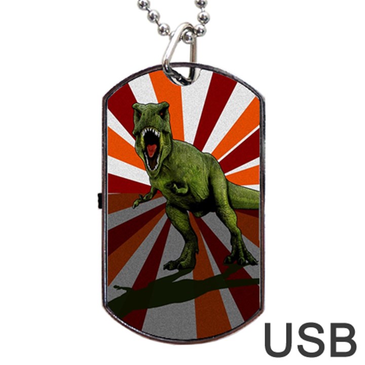 Dinosaurs T-Rex Dog Tag USB Flash (Two Sides)