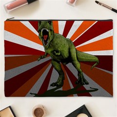 Dinosaurs T-rex Cosmetic Bag (xxxl)  by Valentinaart