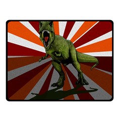 Dinosaurs T-rex Double Sided Fleece Blanket (small)  by Valentinaart