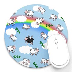 Sweet Dreams  Round Mousepads by Valentinaart