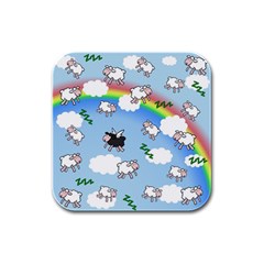 Sweet Dreams  Rubber Square Coaster (4 Pack)  by Valentinaart