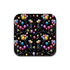 Balloons   Rubber Coaster (square)  by Valentinaart