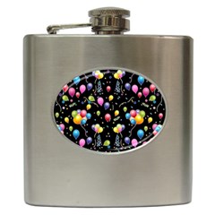 Balloons   Hip Flask (6 Oz) by Valentinaart