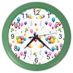 Balloons   Color Wall Clocks by Valentinaart