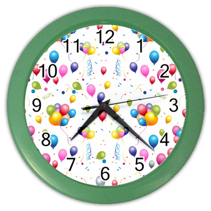 Balloons   Color Wall Clocks