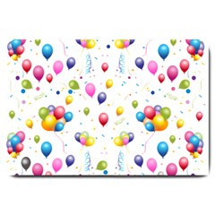 Balloons   Large Doormat  by Valentinaart