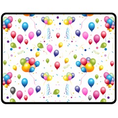 Balloons   Double Sided Fleece Blanket (medium)  by Valentinaart