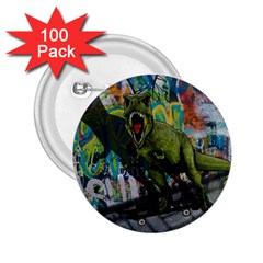 Urban T-rex 2 25  Buttons (100 Pack) 