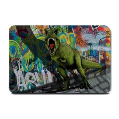 Urban T-rex Small Doormat  by Valentinaart