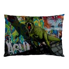 Urban T-rex Pillow Case by Valentinaart