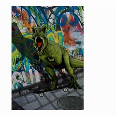 Urban T-rex Small Garden Flag (two Sides) by Valentinaart