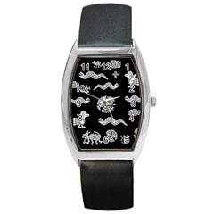 Aztecs Pattern Barrel Style Metal Watch by Valentinaart