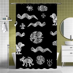 Aztecs Pattern Shower Curtain 48  X 72  (small)  by Valentinaart