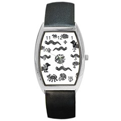 Aztecs Pattern Barrel Style Metal Watch by Valentinaart